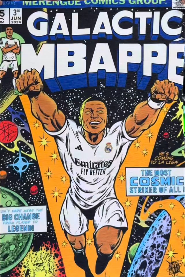 Exclusiva! Cobija Frazada Mbappe Comic 